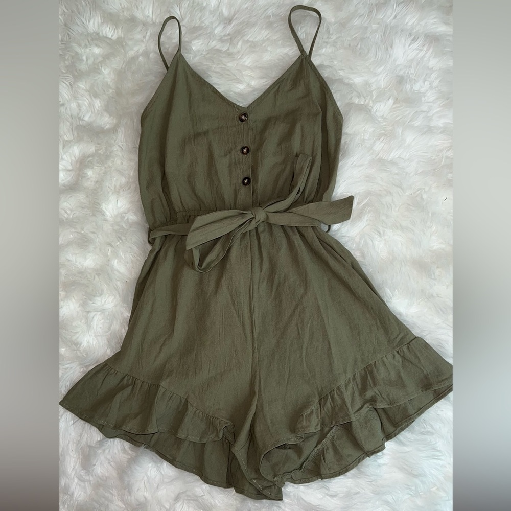 Army Green Romper.